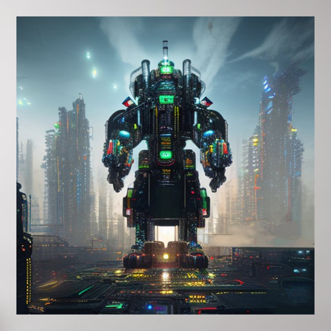 Pôster fosco do Robot 4 (Frente)