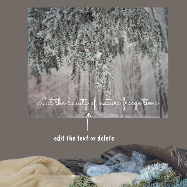 Poster Foscos e uma floresta coberta de neve (Criador carregado)