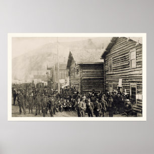 Poster Foto 1898 do território yukon de Dawson