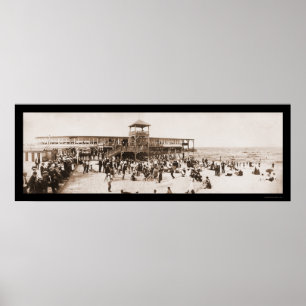 Poster Foto 1902 do parque de Asbury do divertimento da