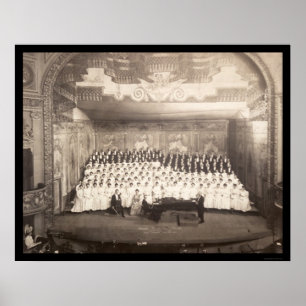 Pôster Foto 1906 de Milwaukee do coro do piano