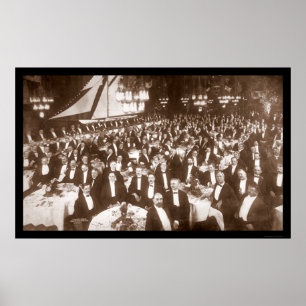 Pôster Foto 1906 do banquete de Thomas Lipton