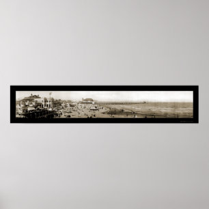 Pôster Foto 1907 de CA do cais de Long Beach