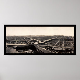 Pôster Foto 1907 dos Stockyards da união