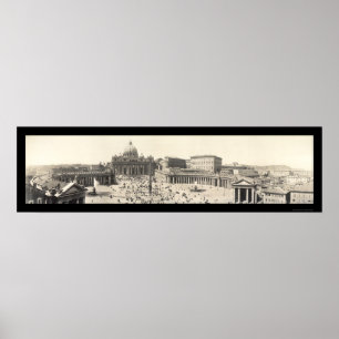 Poster Foto 1909 da Roma de St Peter, Italia