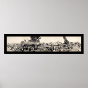Pôster Foto 1909 de Illinois da destruição do trem