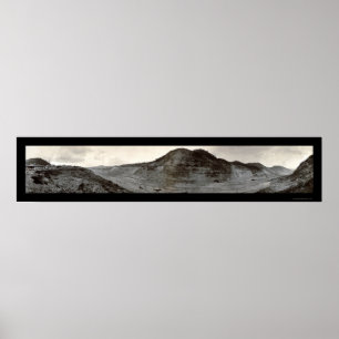 Poster Foto 1909 de Panamá do corte de Culebra