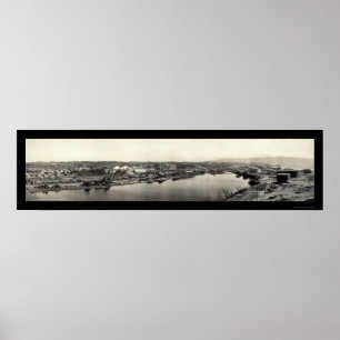 Pôster Foto 1909 de Redondo Beach da madeira serrada