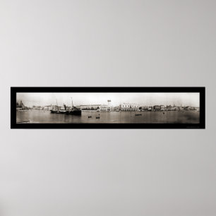 Pôster Foto 1909 do canal de Veneza Italia