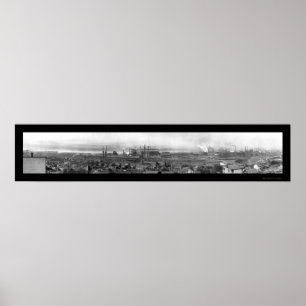 Pôster Foto 1909 Siderúrgica de Harrisburg PA Empresa