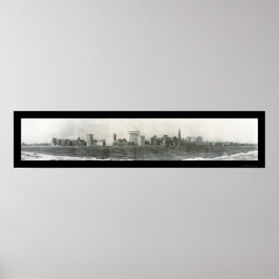 Pôster Foto 1910 da avenida de Chicago IL Michigan