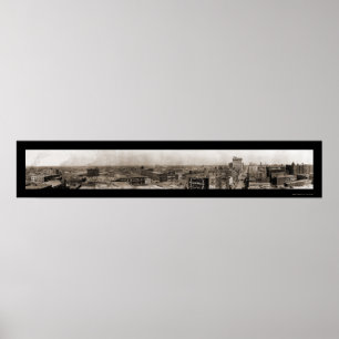Pôster Foto 1910 da skyline de Dallas TX