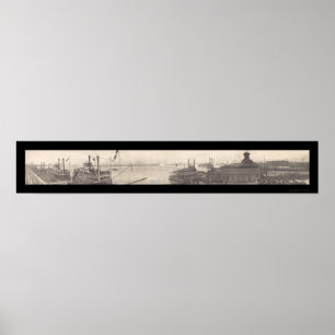 Pôster Foto 1910 de Nova Orleães dos navios