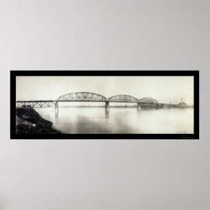Pôster Foto 1910 do MO da ponte de McKinley