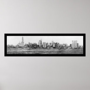 Pôster Foto 1911 da skyline da Nova Iorque