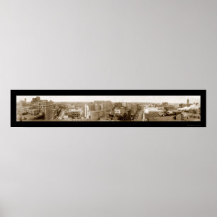 Poster Foto 1911 da skyline do manganês de Minneapolis