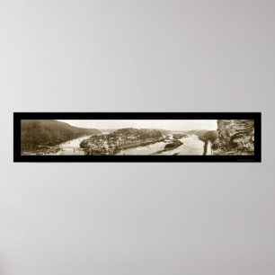 Pôster Foto 1912 da balsa WV dos harpistas