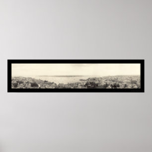 Poster Foto 1912 de Birdseye das MÃES de Marblehead