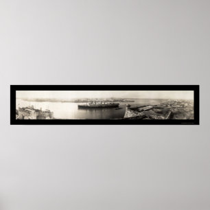 Pôster Foto 1913 do navio de Havana, Cuba