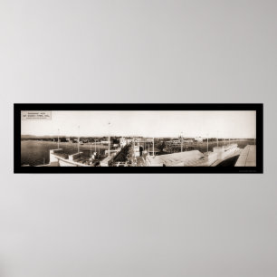 Pôster Foto 1914 do parque do oceano de Santa Monica CA