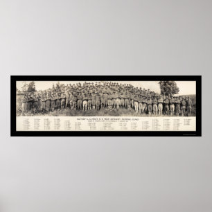 Poster Foto 1916 da artilharia de Plattsburgh NY