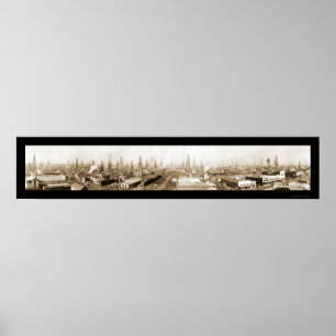 Pôster Foto 1919 do óleo de Burkburnett TX