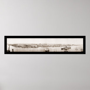 Poster Foto 1920 do beira-rio de Havana Cuba