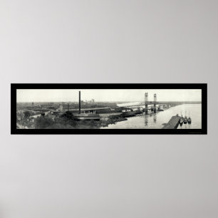 Pôster Foto 1921 da ponte do rio de St Johns