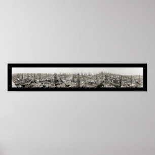 Poster Foto 1923 de Long Beach do campo petrolífero