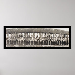 Pôster Foto 1953 da representação histórica da senhori