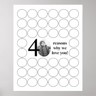 Poster Foto 40 Motivos Pelo Qual Te Amo Aniversário