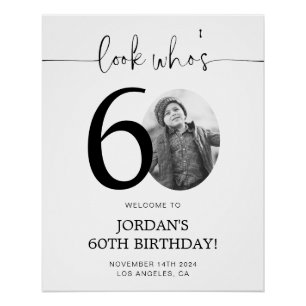 Pôster Foto: 60º Sinal de Boas-vindas de Aniversário   Ol