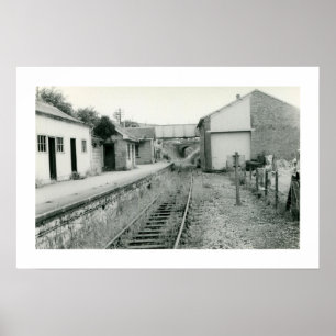 Poster Foto abandonada de Watchet Somerset da estação d