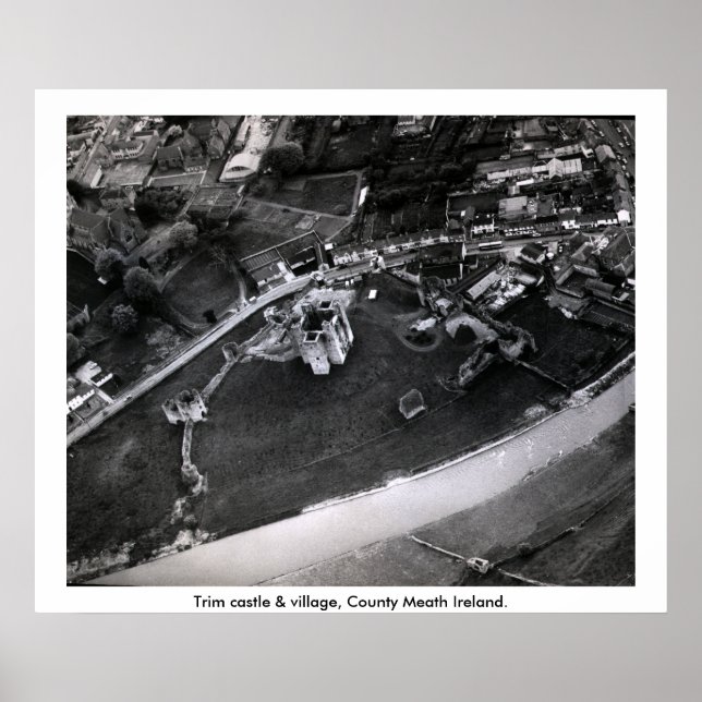 Pôster Foto aérea de Trim Castle, Meath Ireland (Frente)