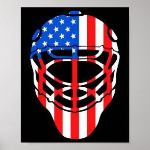 Poster Foto Americana de 4 de julho de Hockey Goalie Mask