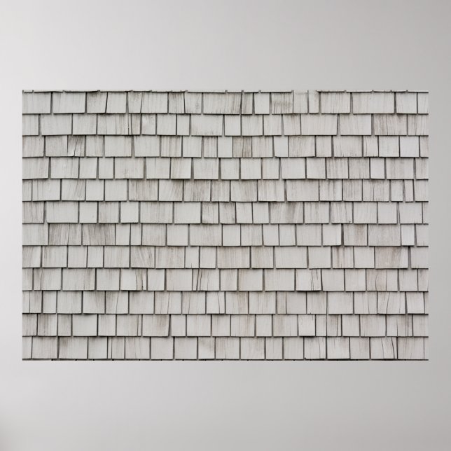 Poster Foto aproximada das pontas do telhado da cinza (Frente)