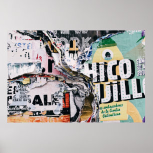 Poster Foto aproximada de papéis rasgados