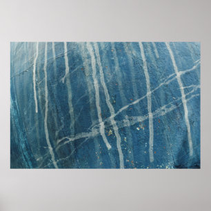 Poster Foto aproximada de tinta azul
