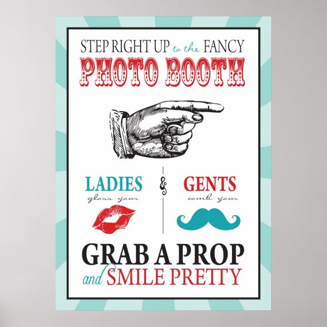 Pôster Foto: Booth Sign for Carnival Circus Birthday R (Frente)