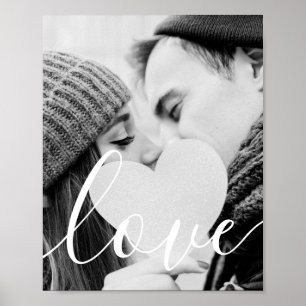 Poster Foto Branca Preta de Script Moderno