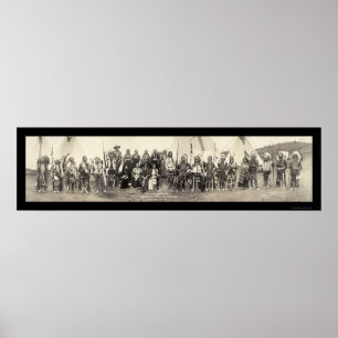 Poster Foto centenária indiana 1911 da banda