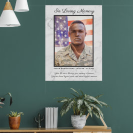 Poster Foto Citação Memorial Funeral Em Memória Carinhosa