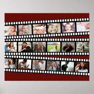 Poster Foto Collage Film Strip Personalizada DIY Personal