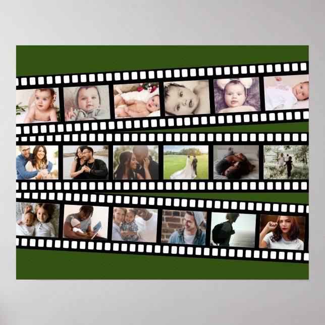 Poster Foto Collage Film Strip Personalizada DIY Personal (Frente)