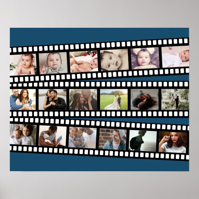 Poster Foto Collage Film Strip Personalizada DIY Personal (Frente)