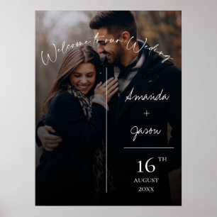 Poster Foto com Sobreposição de Texto Bem-vindo ao Nosso
