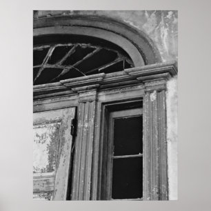 Pôster Foto da arquitetura - porta abandonada da casa