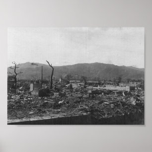 Poster Foto da bomba atômica de WWII de Hiroshima