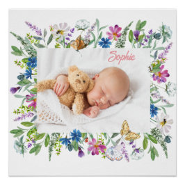 Pôster Foto da Borda da Flor Silvestre 