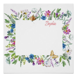 Pôster Foto da Borda de Flor Silvestre 